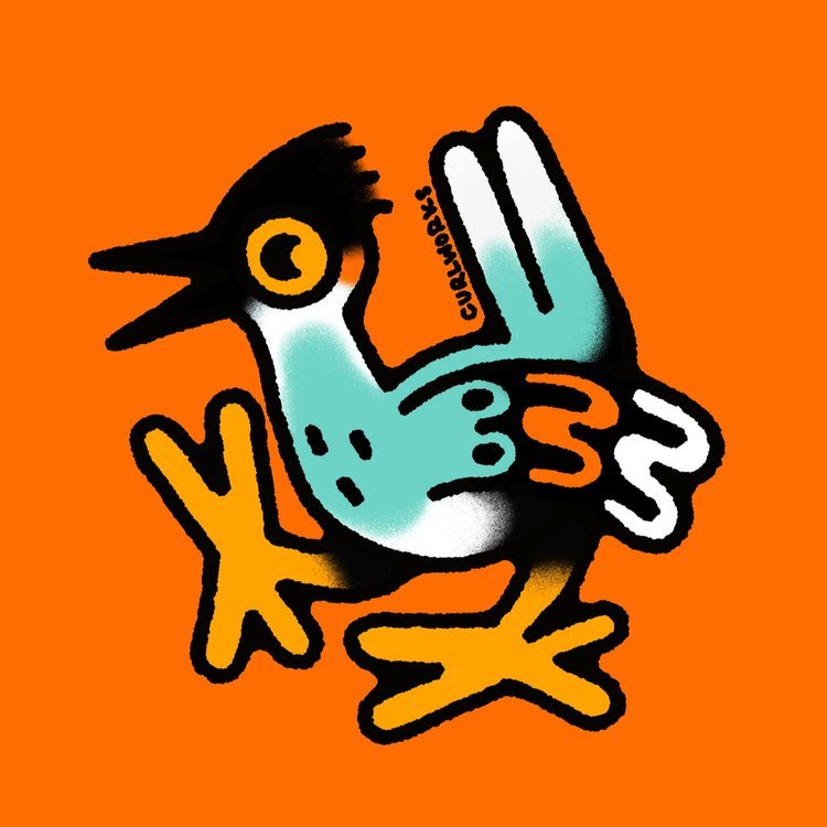 Curlworks UK Stockist Forager Provisions. Modern bird vinyl stickers and nature accessories.