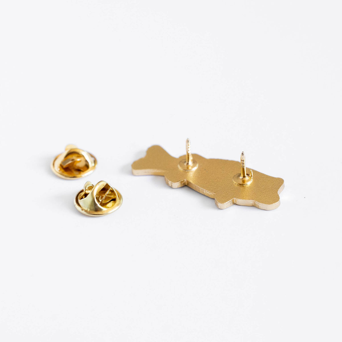 Union Made Largemouth Bass Enamel Pin - Metallic Gold