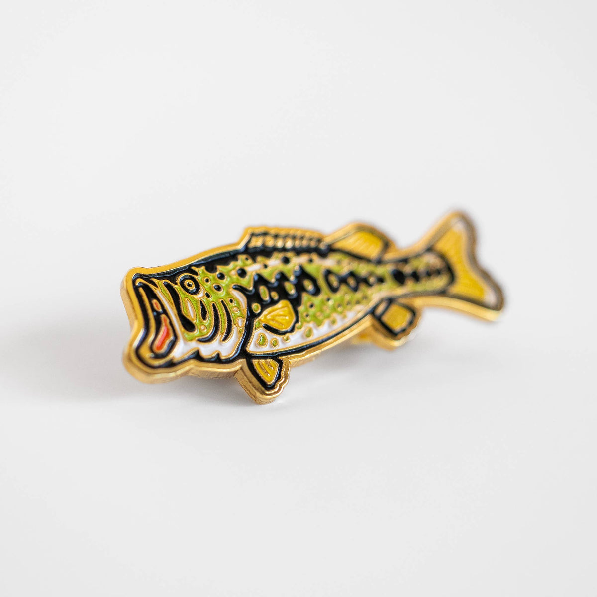 Union Made Largemouth Bass Enamel Pin - Metallic Gold