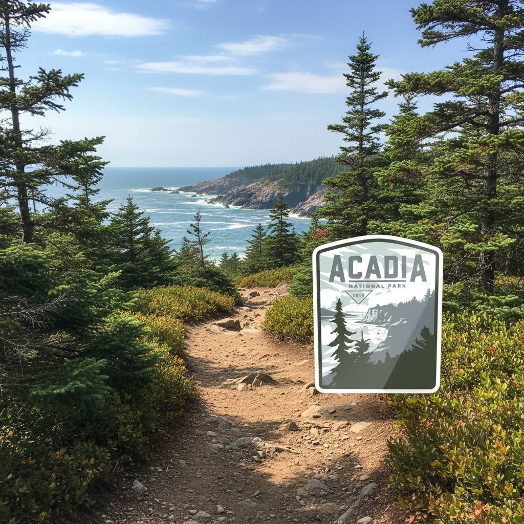 The Landmark Project Acadia National Park Sticker