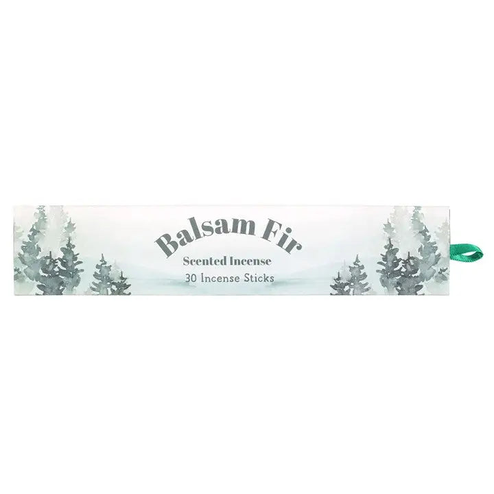 Forager Provisions Balsam Fir Incense Sticks, 30-pack, evergreen aroma, box features fir tree artwork, natural home fragrance.