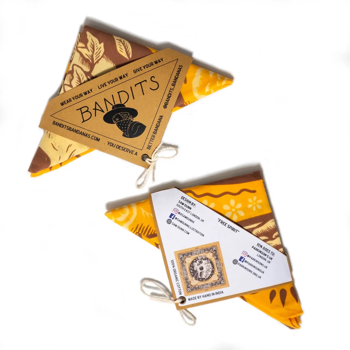 Bandits Bandanas 100% Cotton Charitable Bandana - Free Spirit