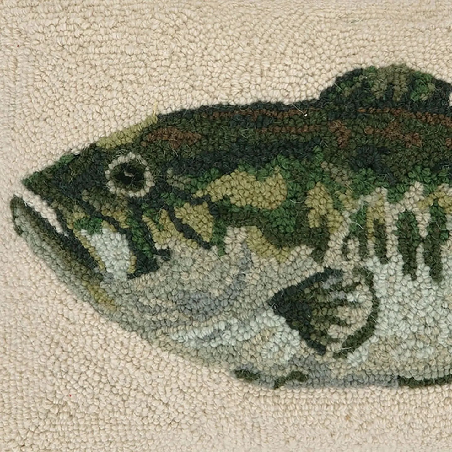 Peking Handicraft Bass Wool Hook Cushion