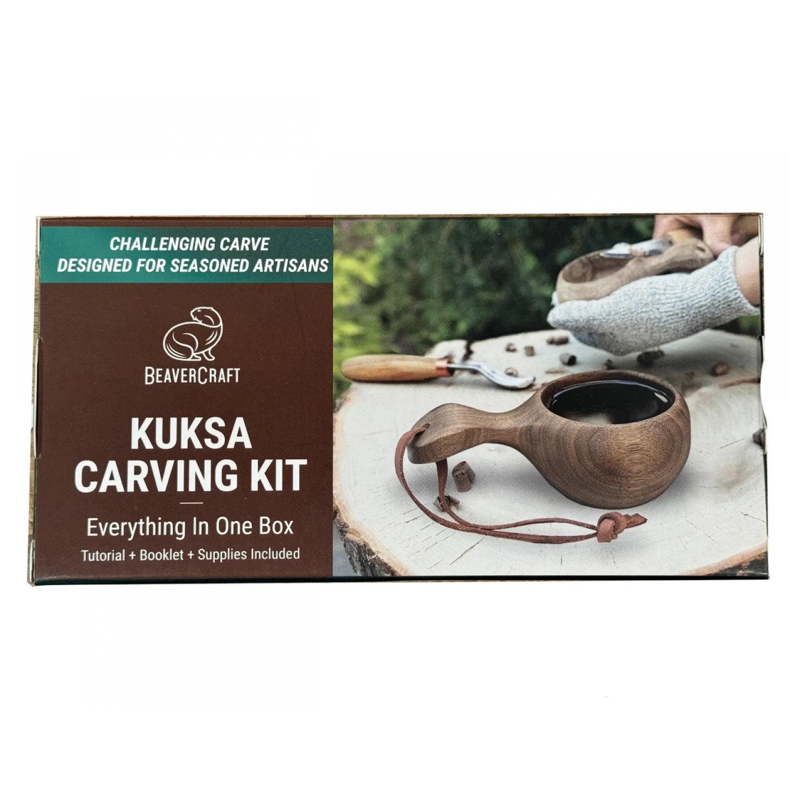 BeaverCraft DIY07 Walnut Kuksa Carving Kit – Craft Your Own Nordic Tradition (18+ ID REQUIRED BEFORE DISPATCH)
