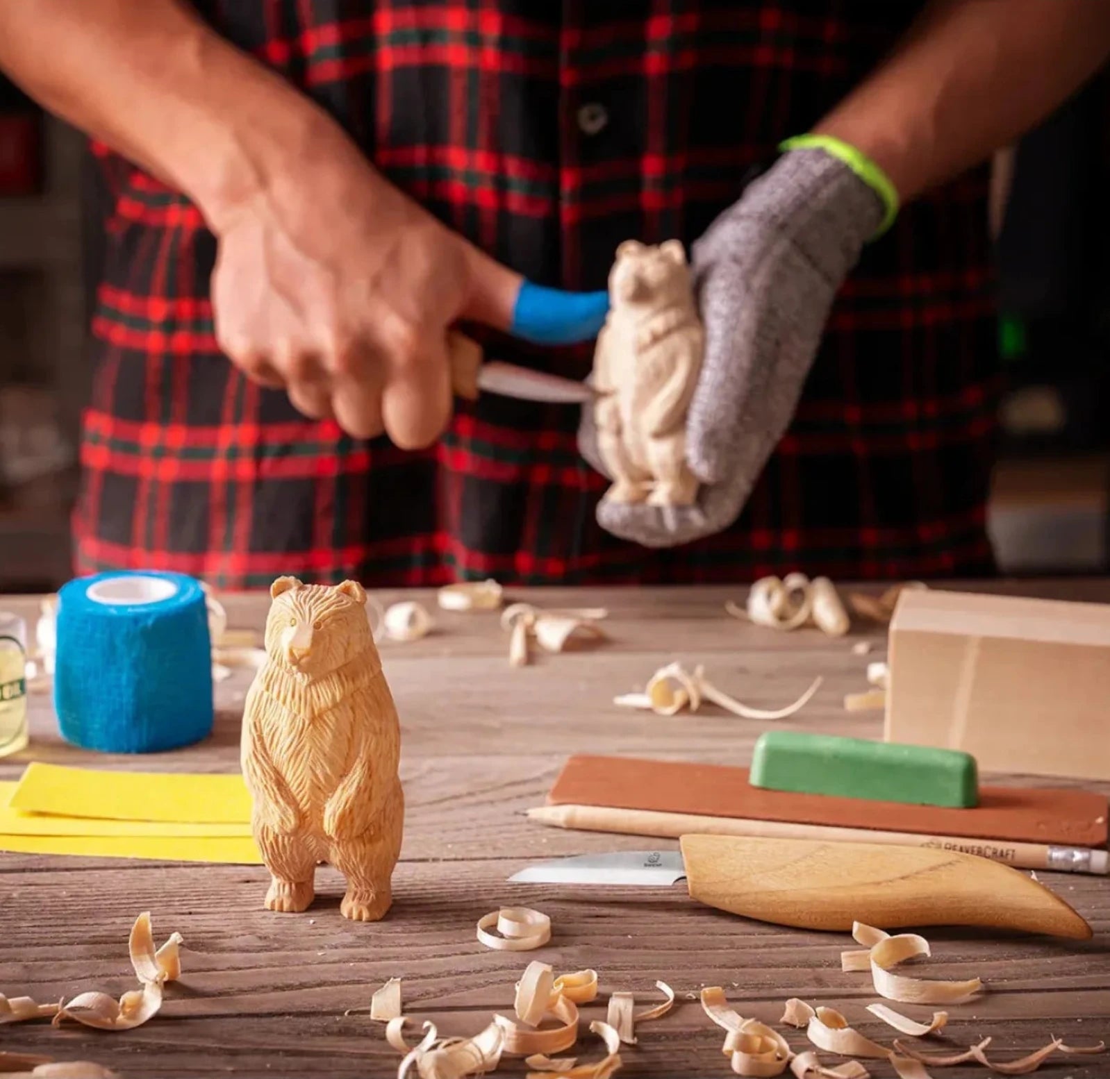 BeaverCraft DIY12 Standing Bear Wood Carving Kit (18+ ID REQUIRED BEFORE DISPATCH)