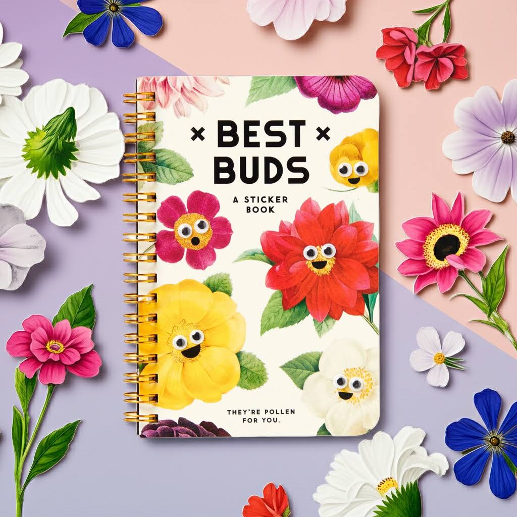 Brass Monkey Best Buds A Flower Sticker Book