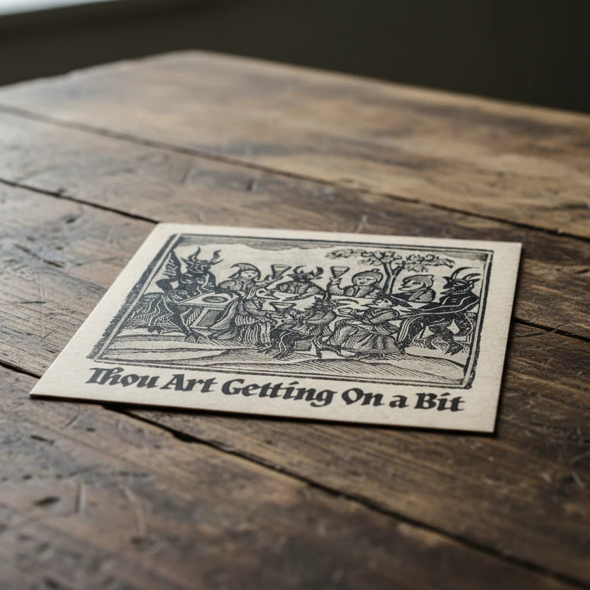Betiobca “Thou Art Getting On A Bit” Medieval Greeting Card