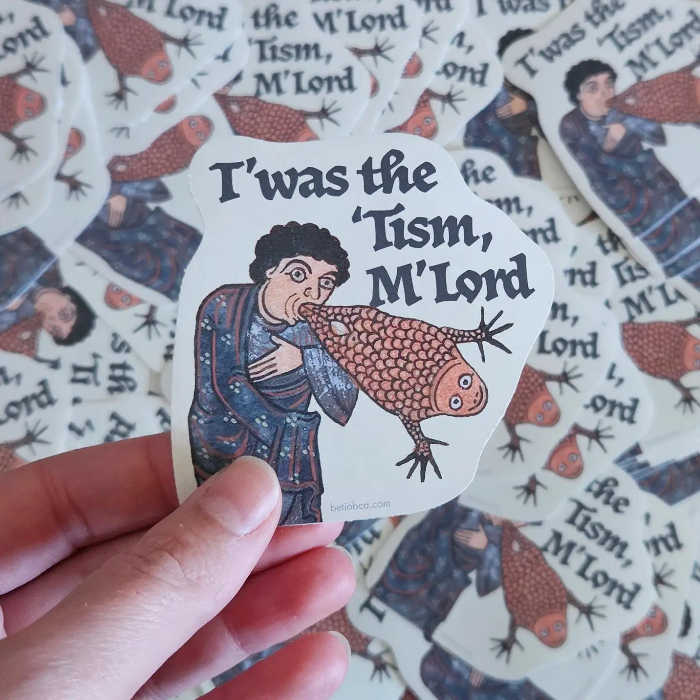 Betiobca Vinyl Sticker – “T’was The Twism , M’Lord”