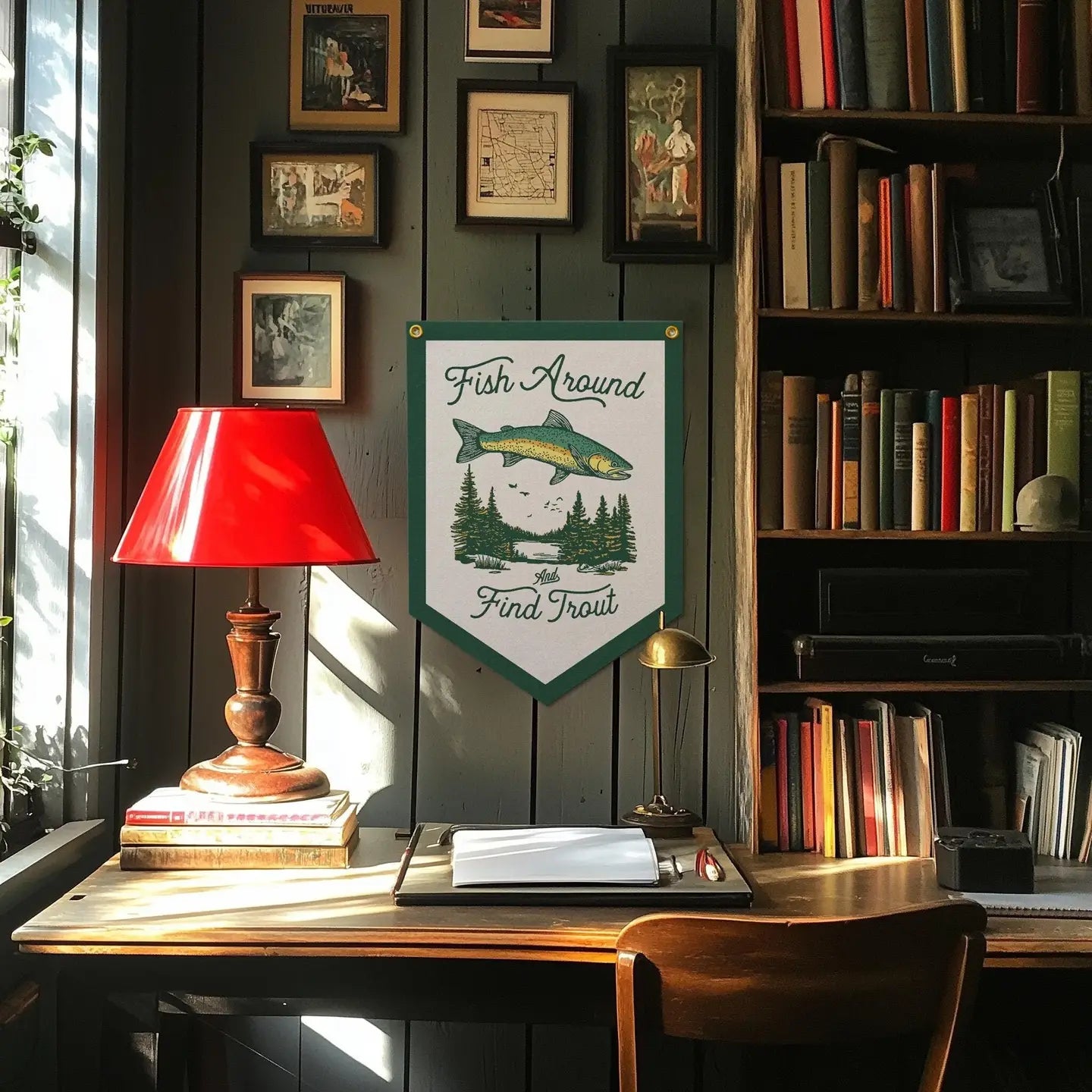 Benoit’s Design Co - Fish Around And Found Trout Felt Banner