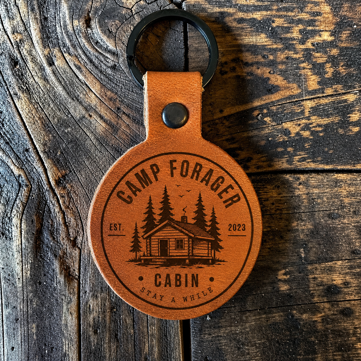 Forager Provisons X Kjøtt Supply Co Horween Derby Leather Keyring (Customise Me)
