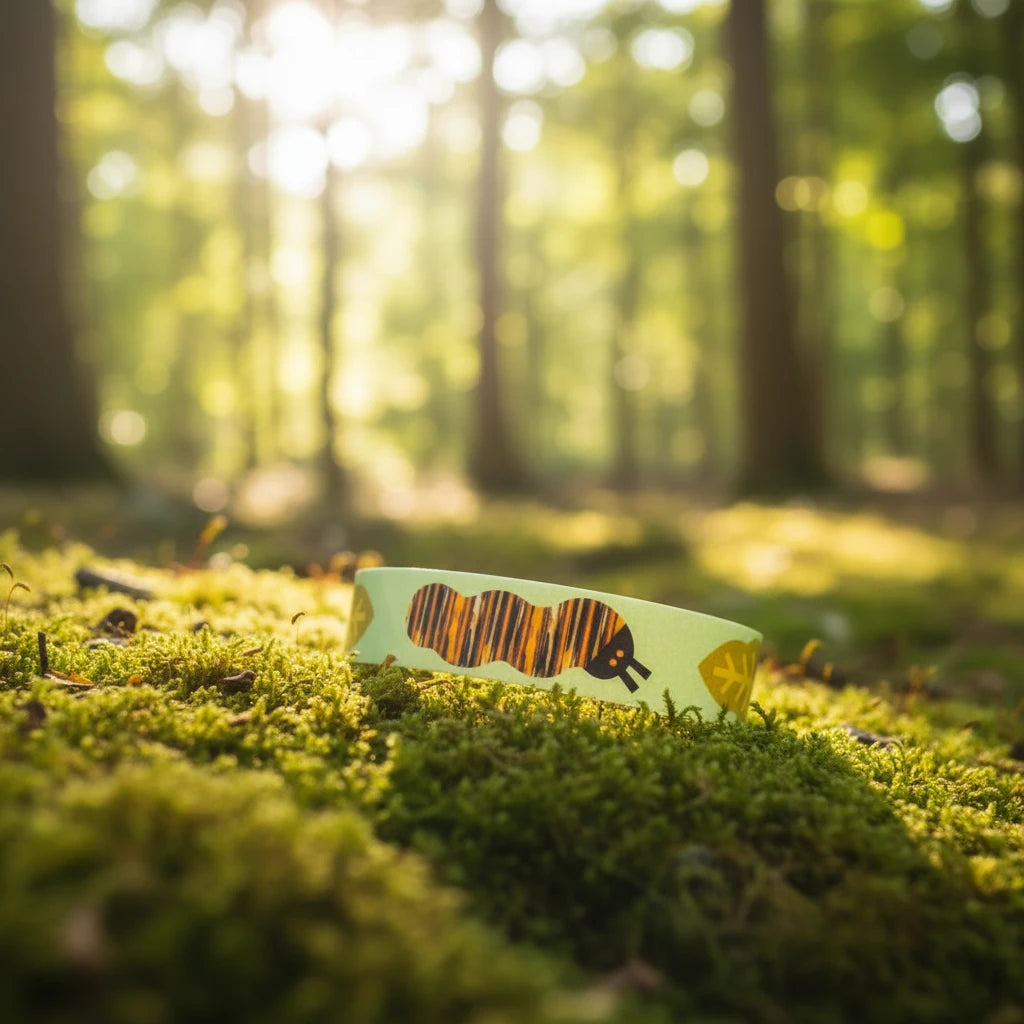 Camp Mustelid Caterpillar Washi Tape - Green