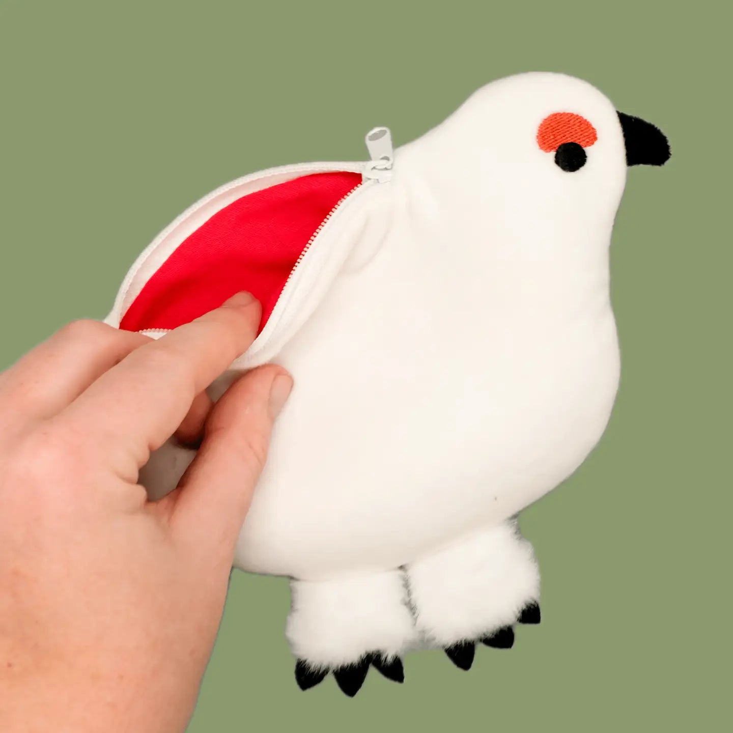 Camp Mustelid Ptarmigan P’coin Bird Shaped Purse
