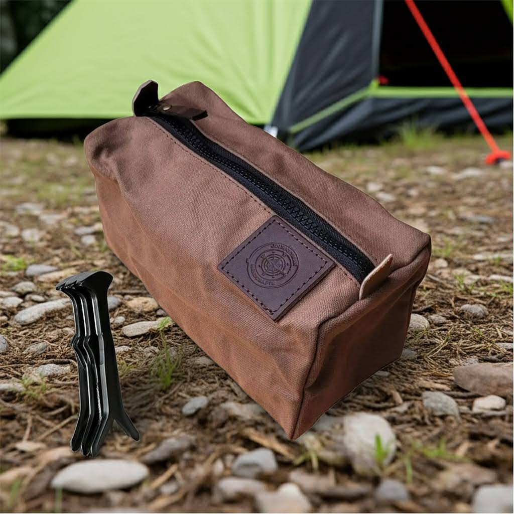 Journeyman Handcraft Camping Peg Case - Brown