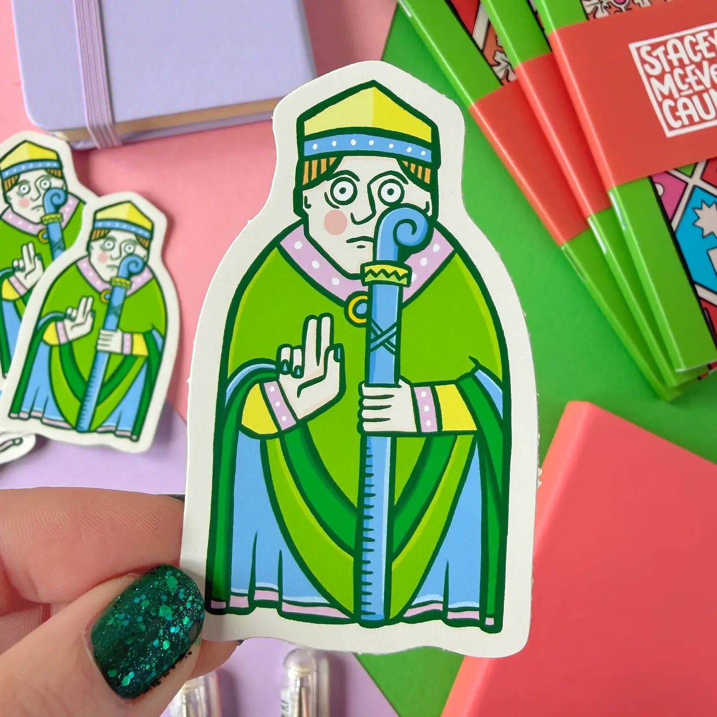 Stacey McEvoy Caunt Medieval Bishop Lewis Chessmen Vinyl Sticker