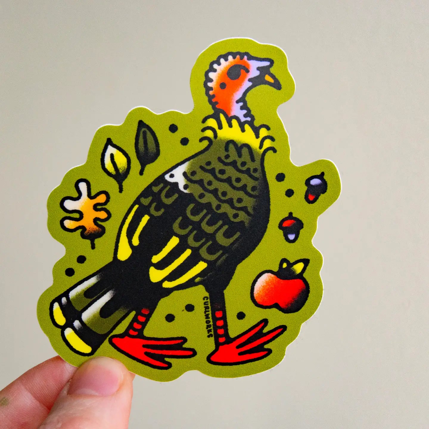 Curlworks Turkey Vinyl Sticker
