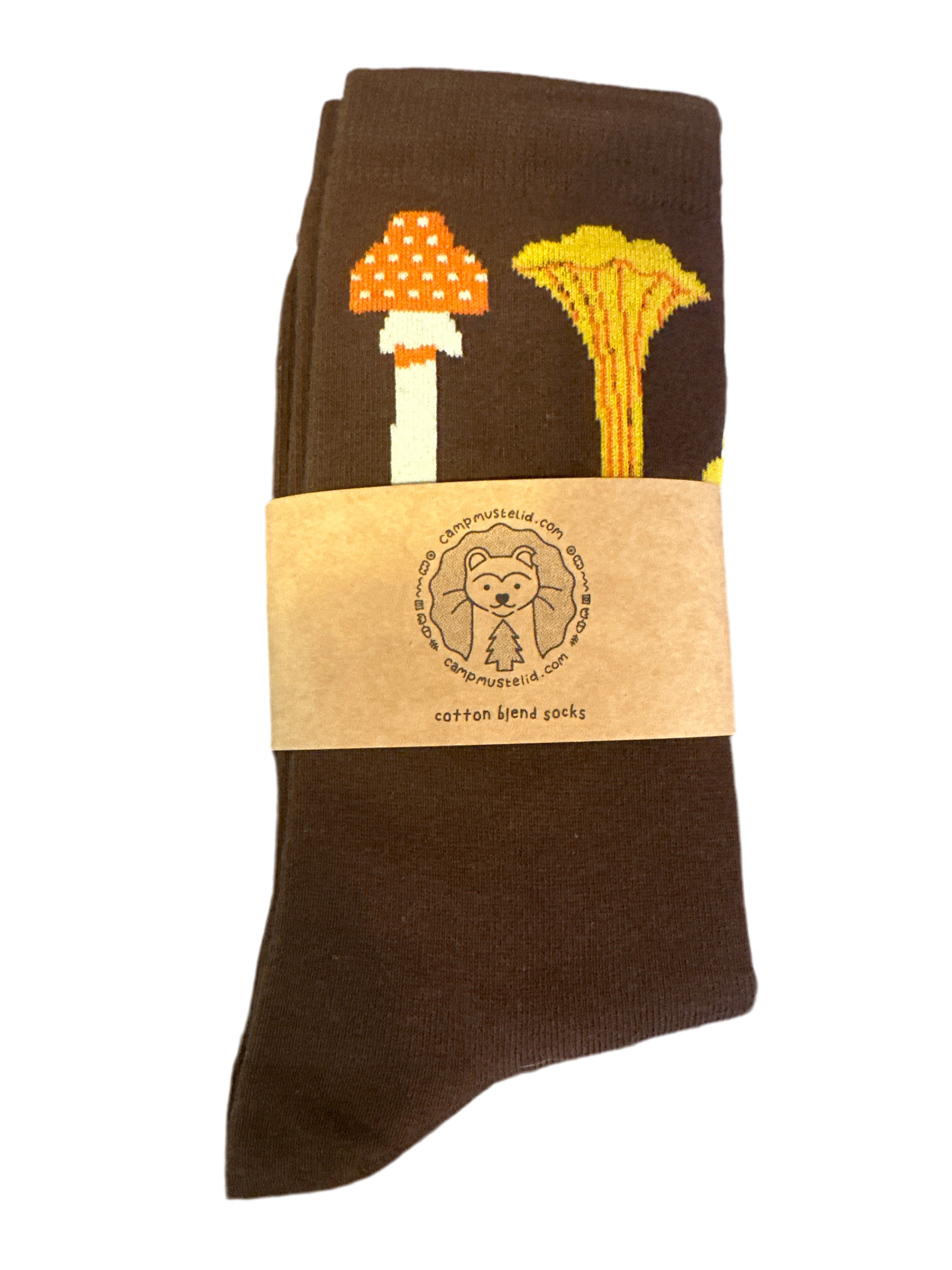 Camp Mustelid Autumnal Mushroom Brown Cotton Socks