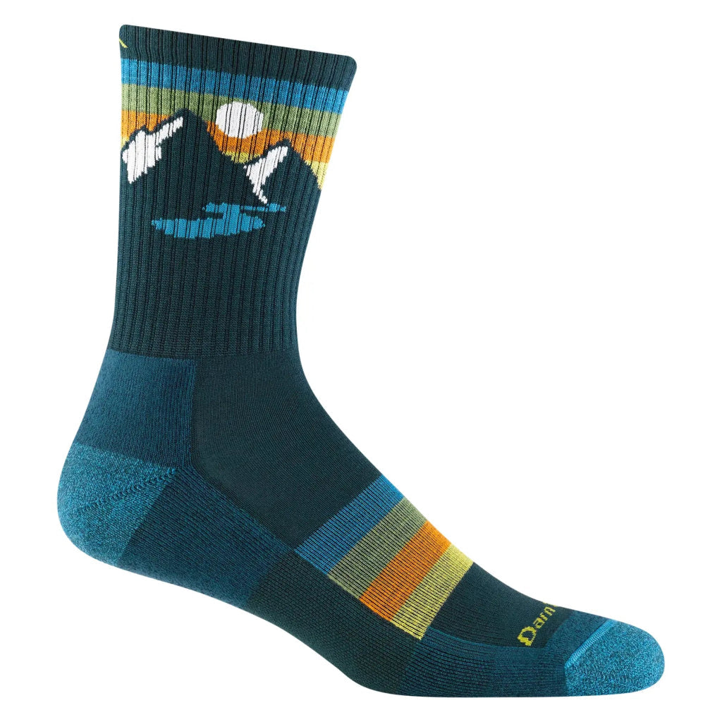 Darn Tough 1997 Unisex Sunset Ledge Micro Crew Lightweight Hiking Socks - Bottle