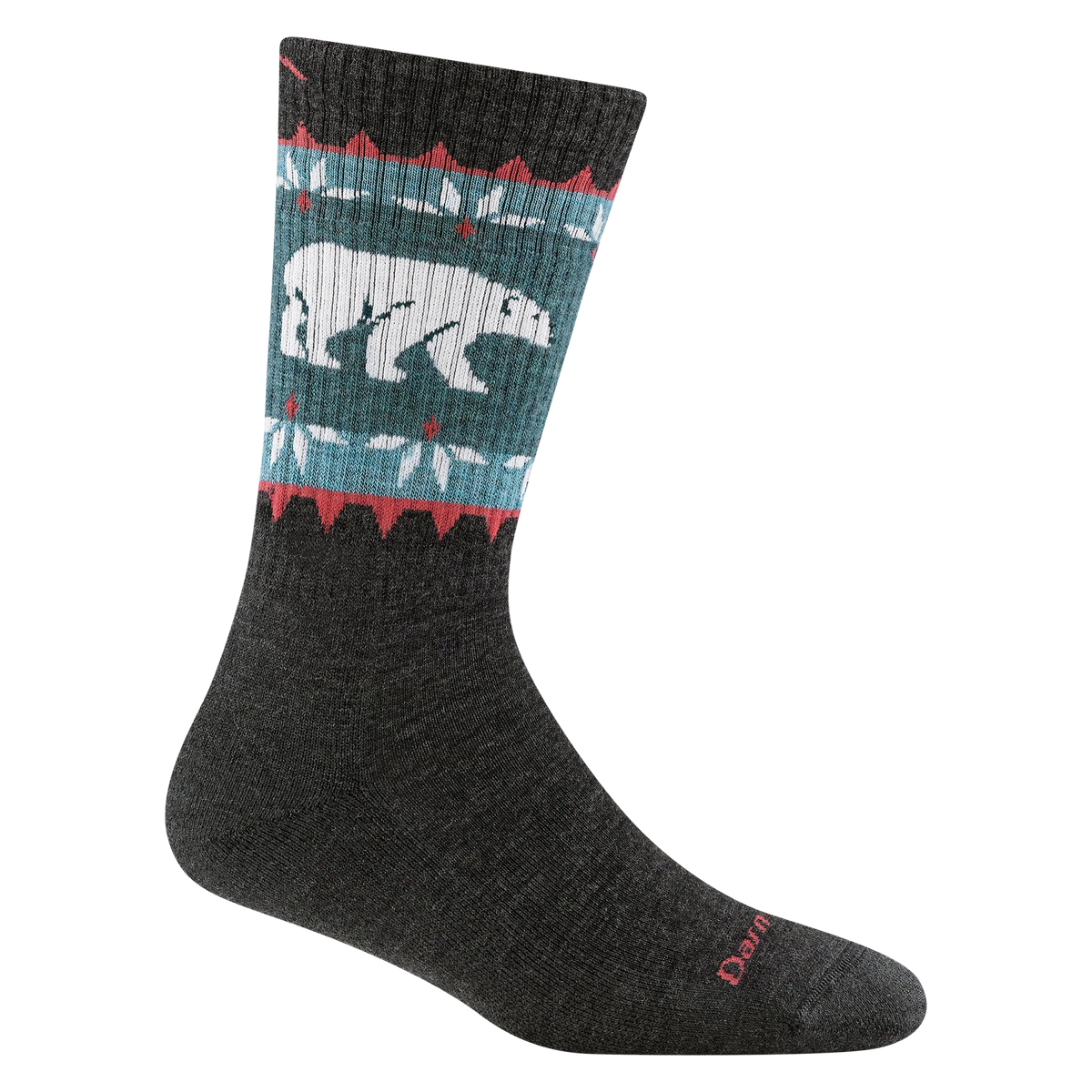 Darn Tough 5017 Women’s Vangrizzle Boot Midweight Hiking Socks Charcoal - Polar Bear