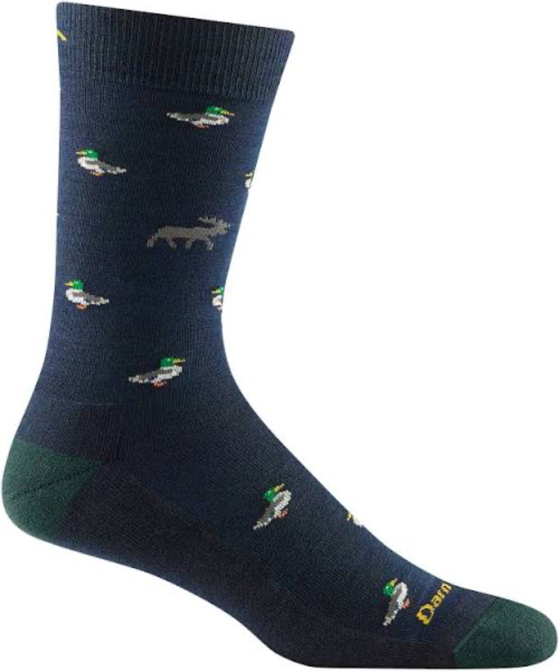 Darn Tough 6094 Men's Duck Duck Moose Crew Lightweight Lifestyle Socks - Eclipse