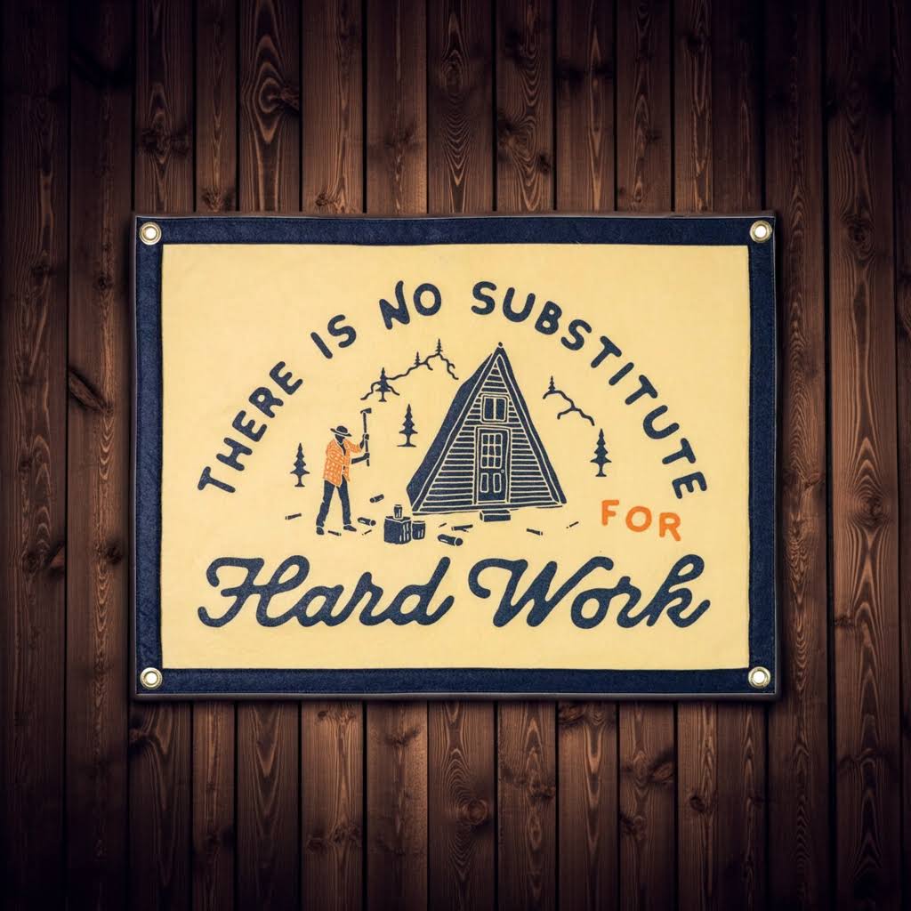 Oxford Pennant There Is No Substitute For Hard Work Camp Flag