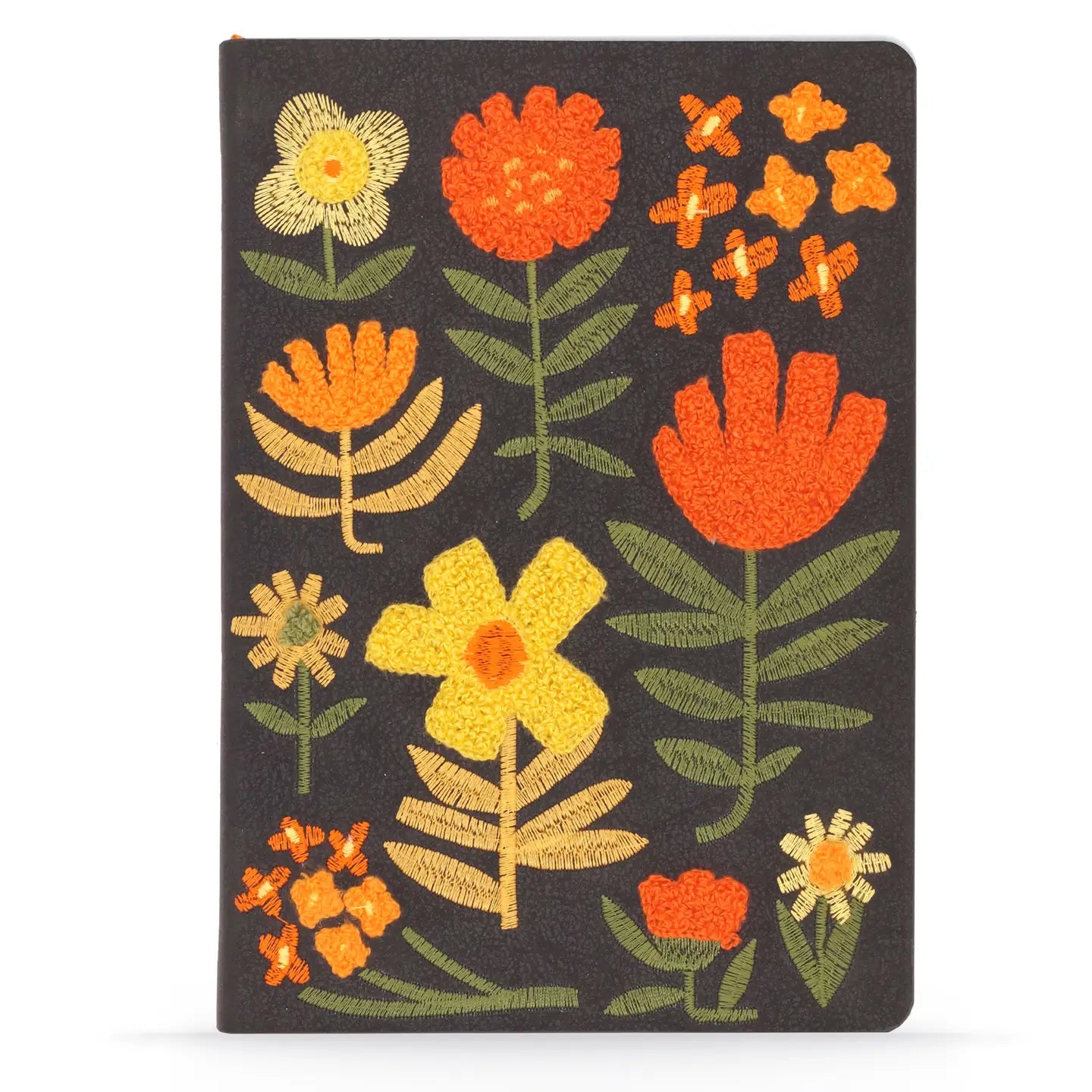 Denik Folk Chunky Flowers Embroidered Journal Notebook