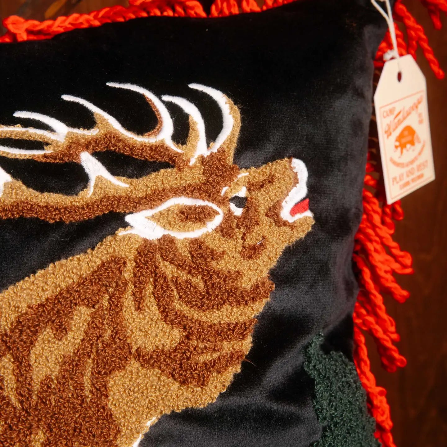 Camp Wandawega Elk Pillow 18X18