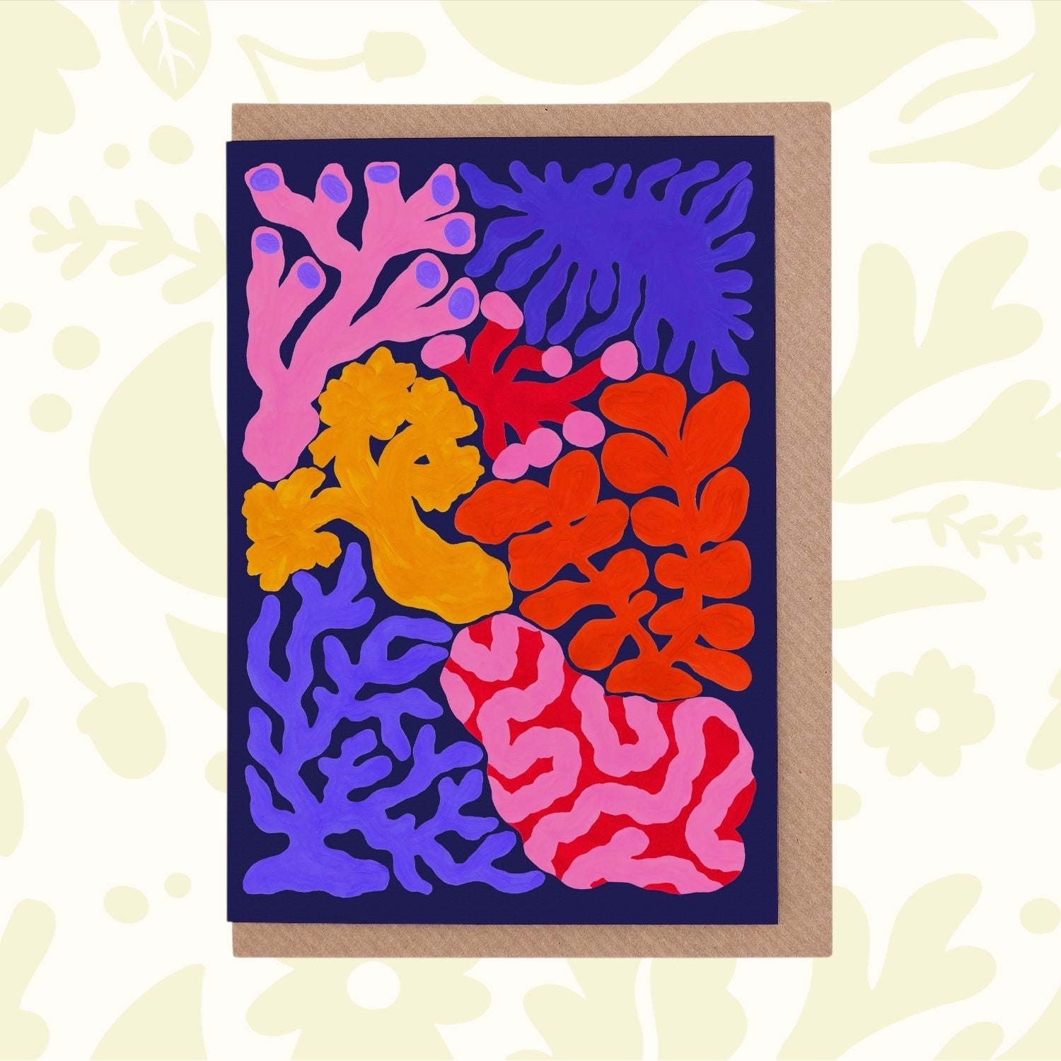 Eco-friendly Evermade Coral WWF Greetings Card featuring a vibrant coral reef design—perfect gift for ocean conservation lovers.