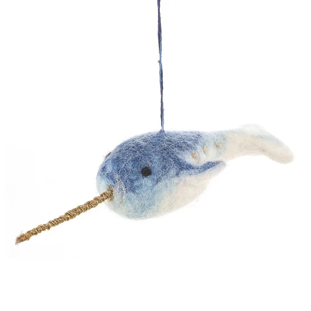 Felt So Good Handmade Narwhal Decoration