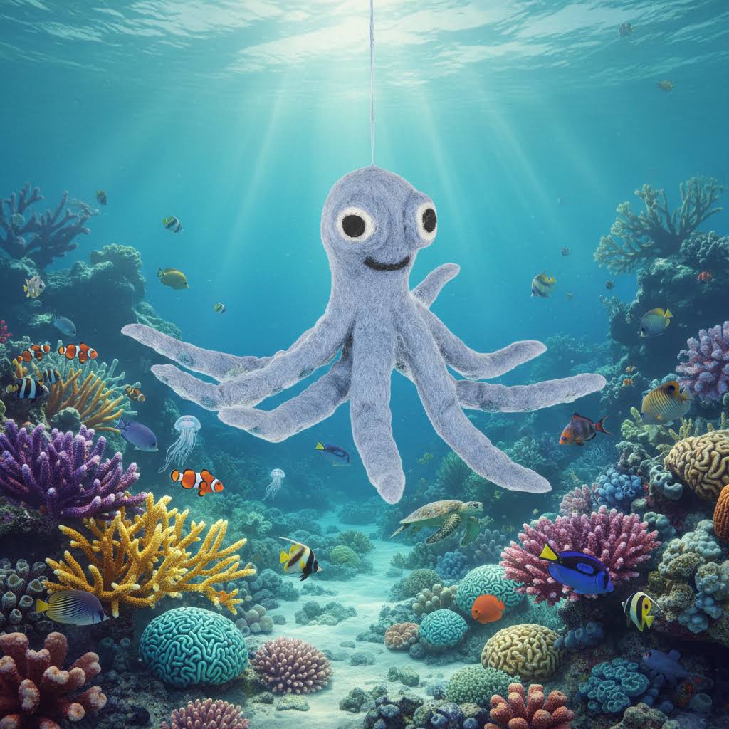 Felt So Good Handmade Hanging Decor Ollie the Octopus