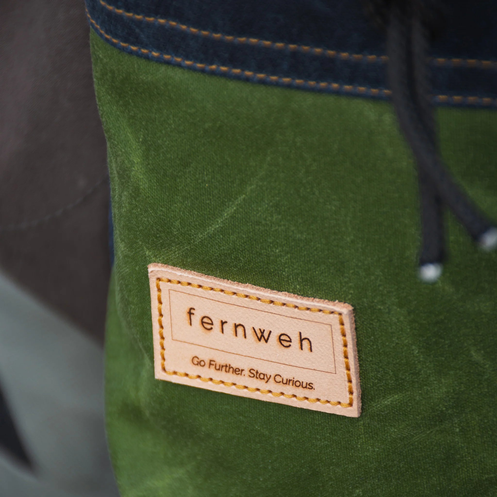 Fernweh UK Waxed Canvas Rock Climbing Chalk Bag - Moss/Scree