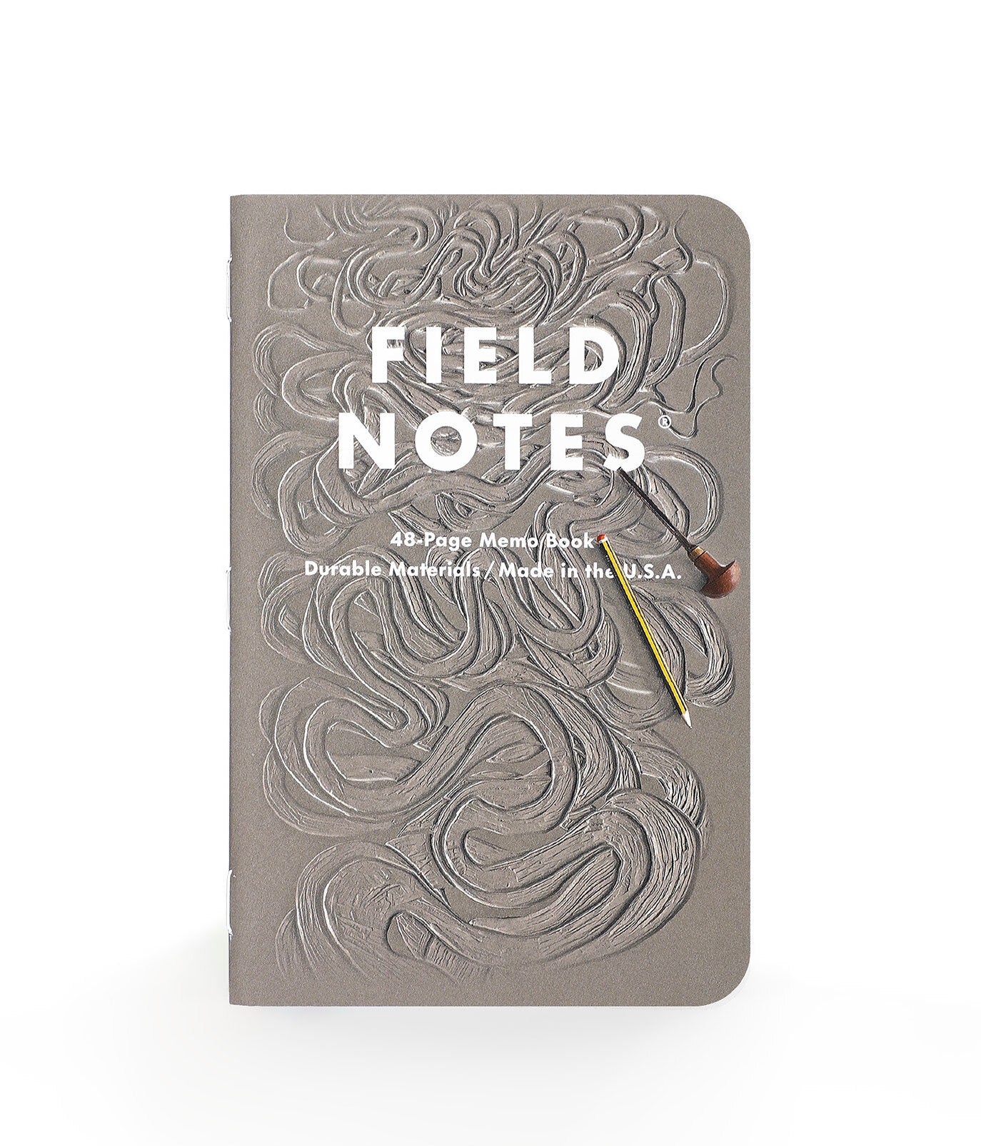 Field Notes Is The River Alive? 3-Pack Graph Paper with gray river-inspired covers, swirling brush and pencil artwork.