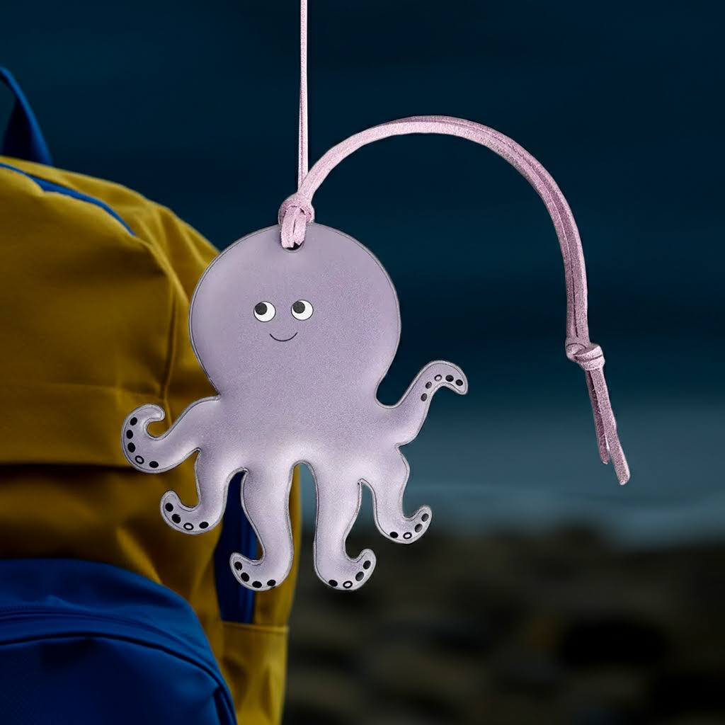 Firefly Sweden Animal Shape Reflector Bag Charm - Octopus