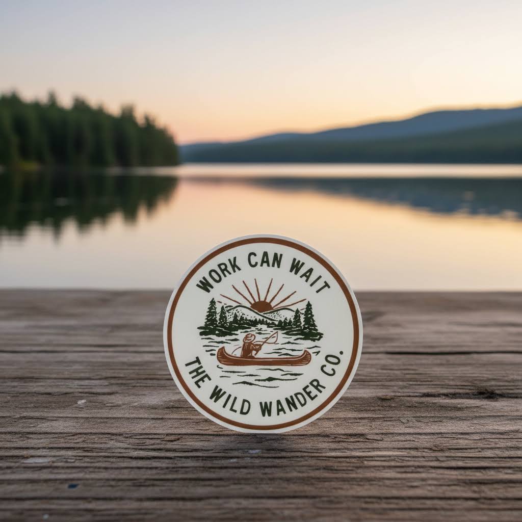 The Wild Wander Work Can Wait Sticker
