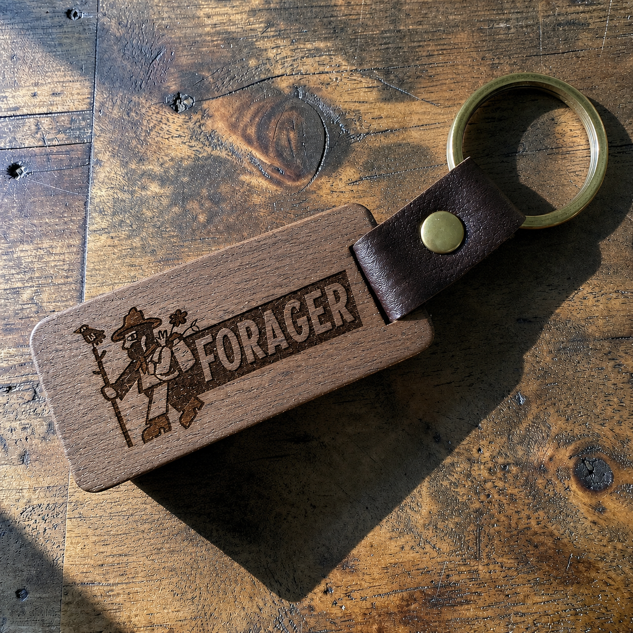 Forager Provisions x Kjøtt Supply Co Leather “Name”Keyring (Customise Me)