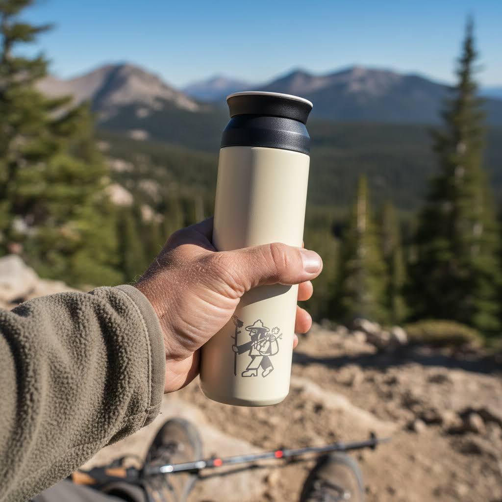 Forager Provisions Premium Stainless Steel Travel Mug Flask – Collard Dove Egg (500ml)