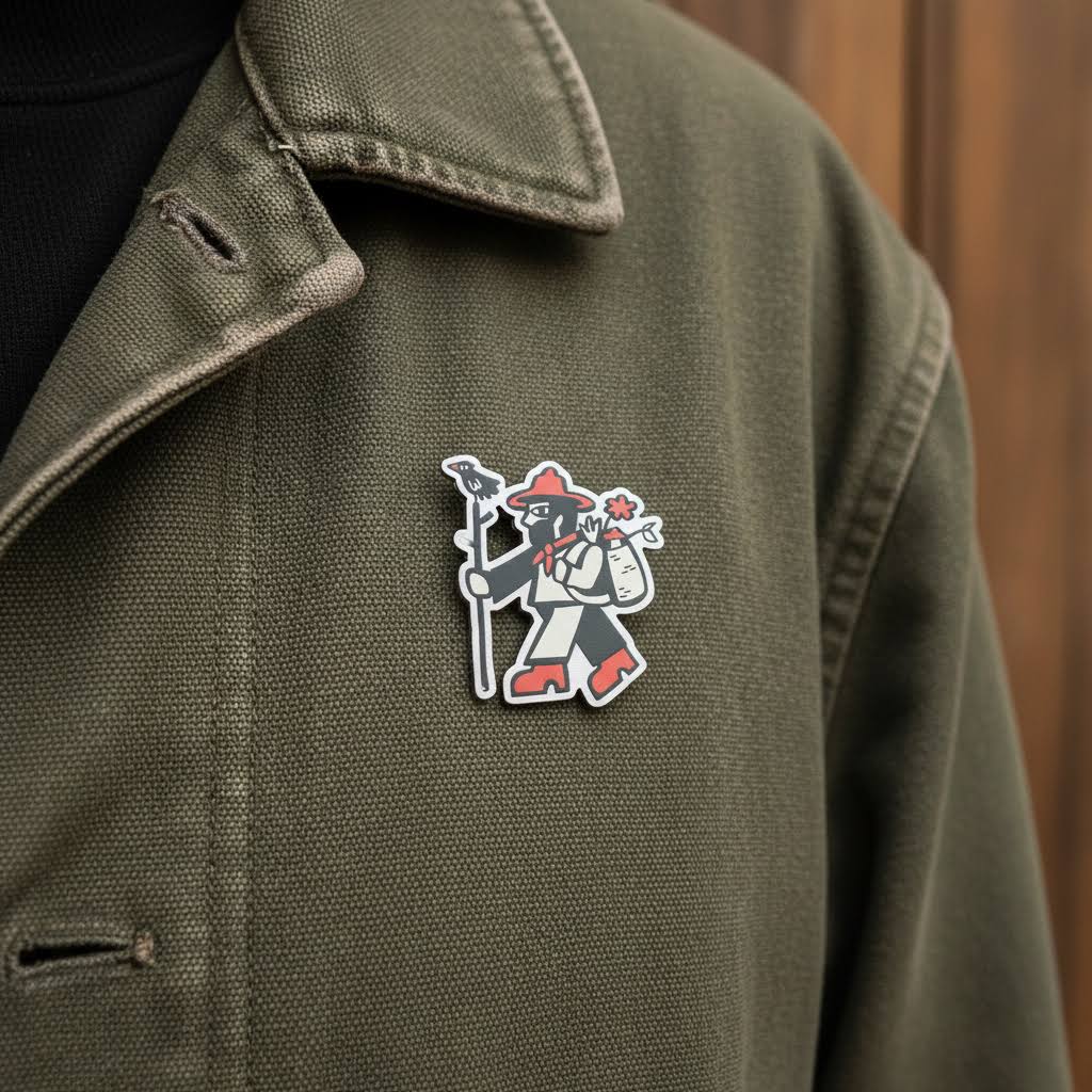Forager Provisions Stainless Steel 40mm Pin Badge