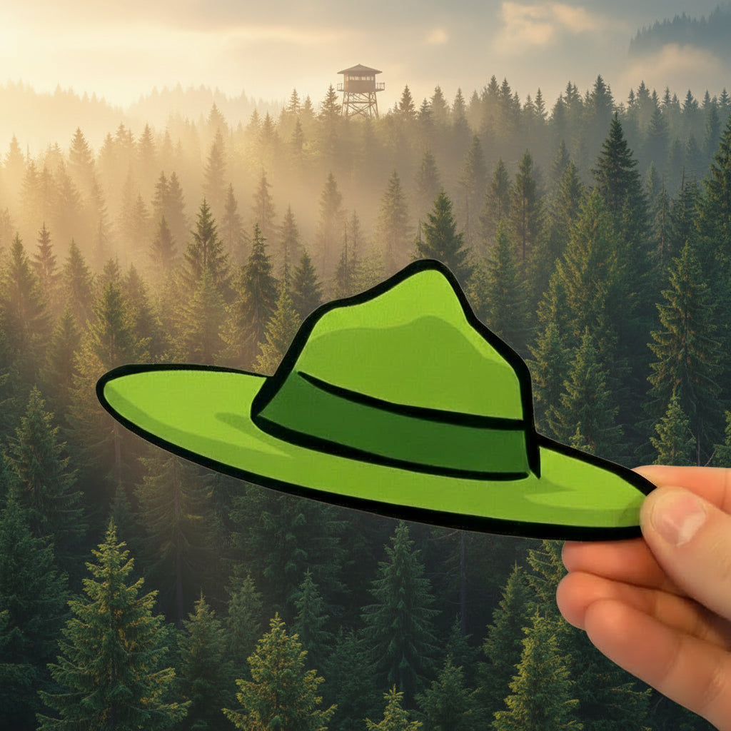 The Sawmill Shop ‘Made In USA’ Forest Warden Hat Wooden Sign