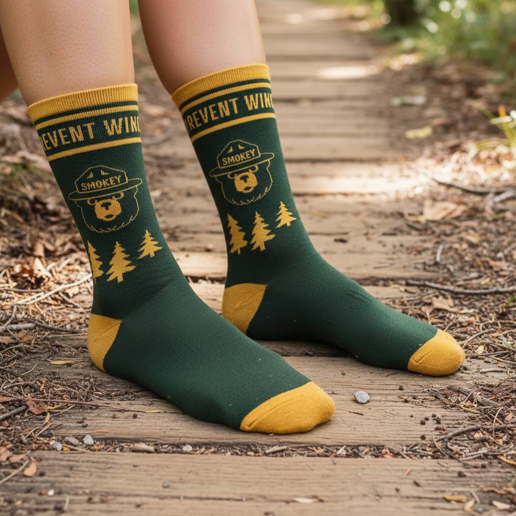 The Landmark Project Smokey Bear Emblem Sock - Pine
