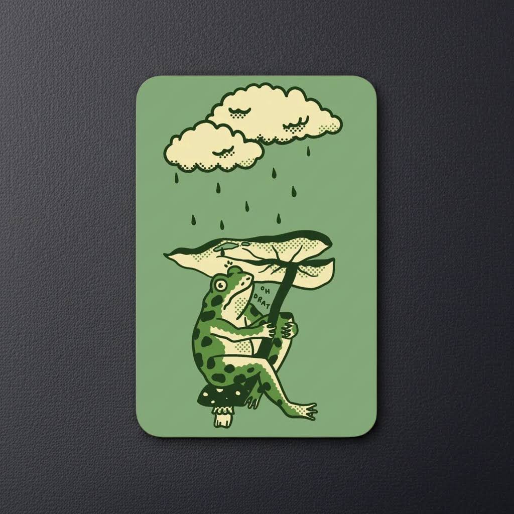 Stay Home Club Leaf Umbrella Vinyl Sticker