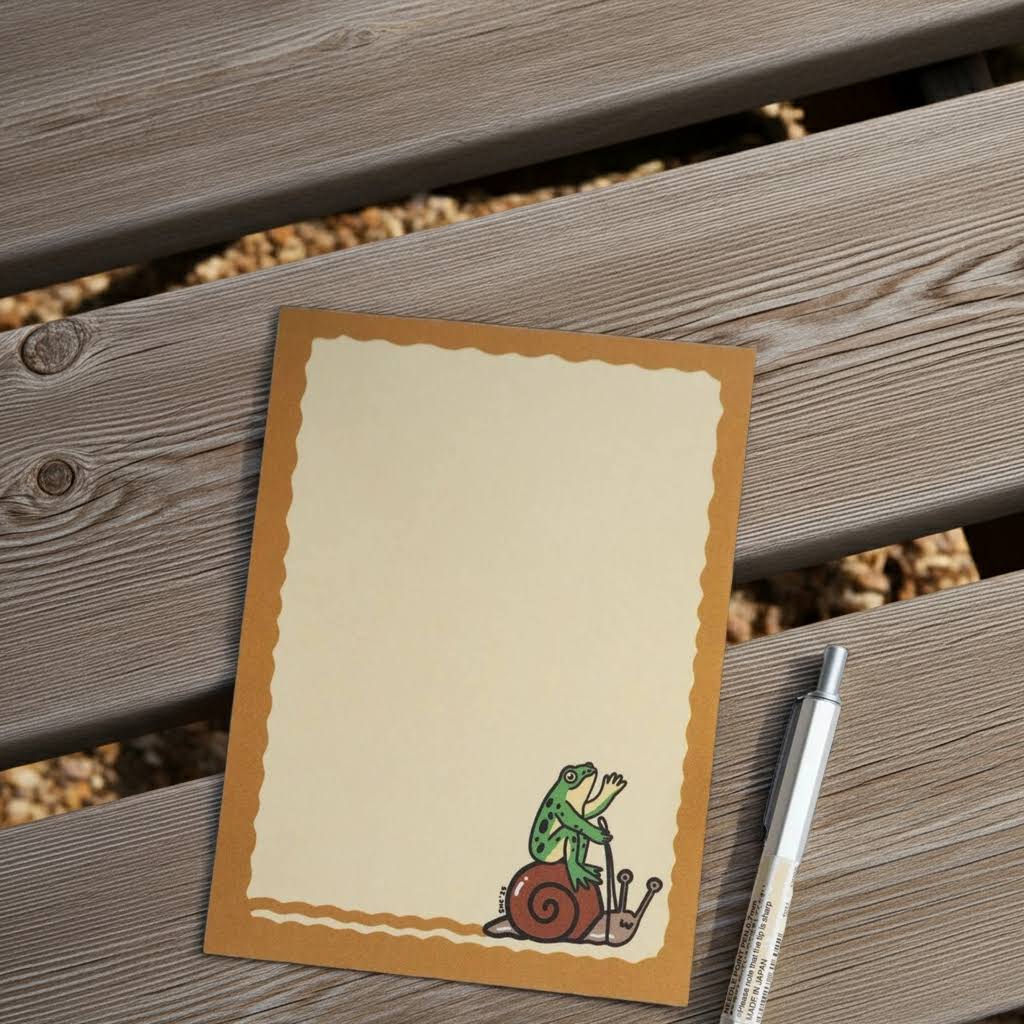 Stay Home Club Frog & Snail Ride Notepad