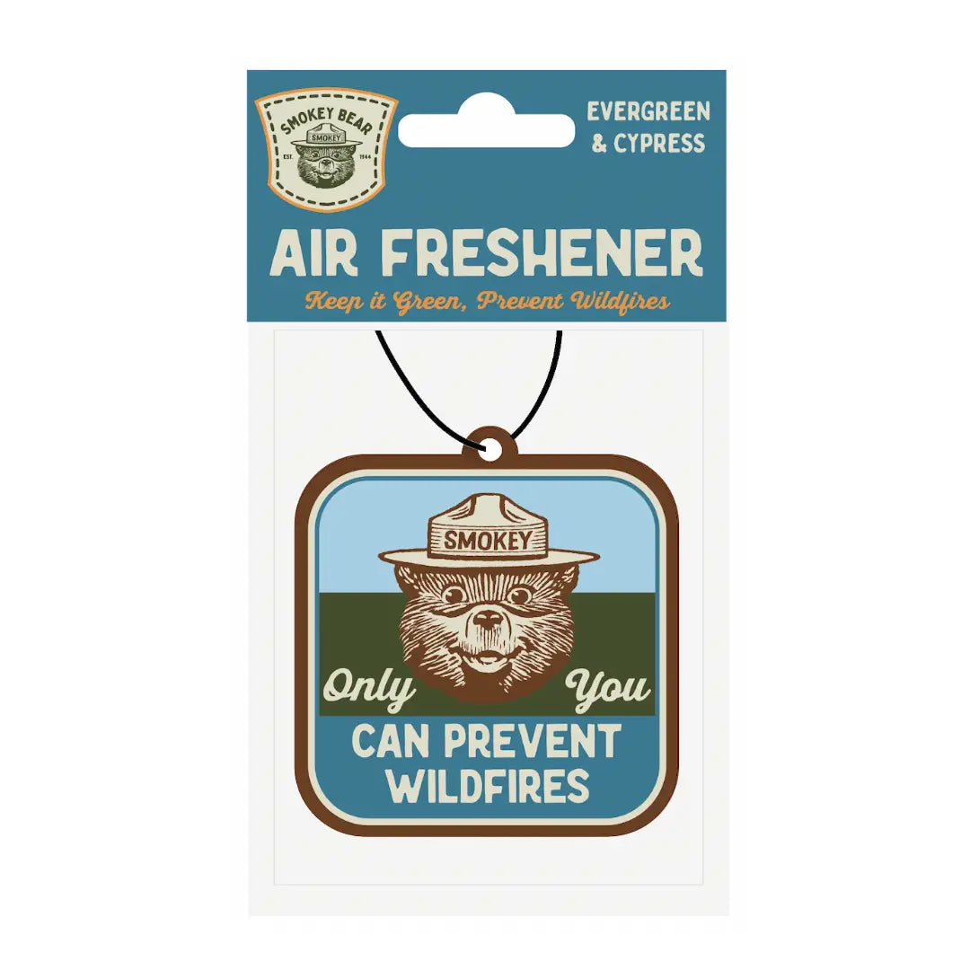 Good & Well Supply Co Smokey Bear Air Freshener—cypress scent, home decor, fire safety reminder, eco-friendly air freshener.