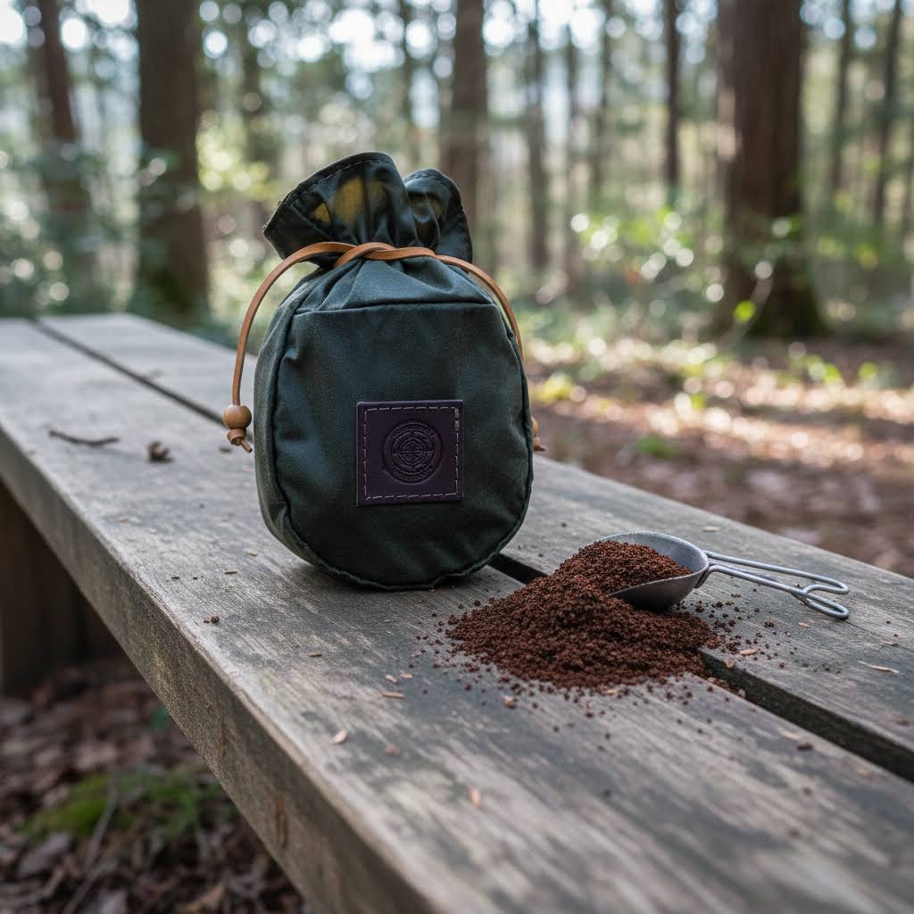 Journeyman Handcraft – Waxed Canvas Coffee Pouch Forest Green