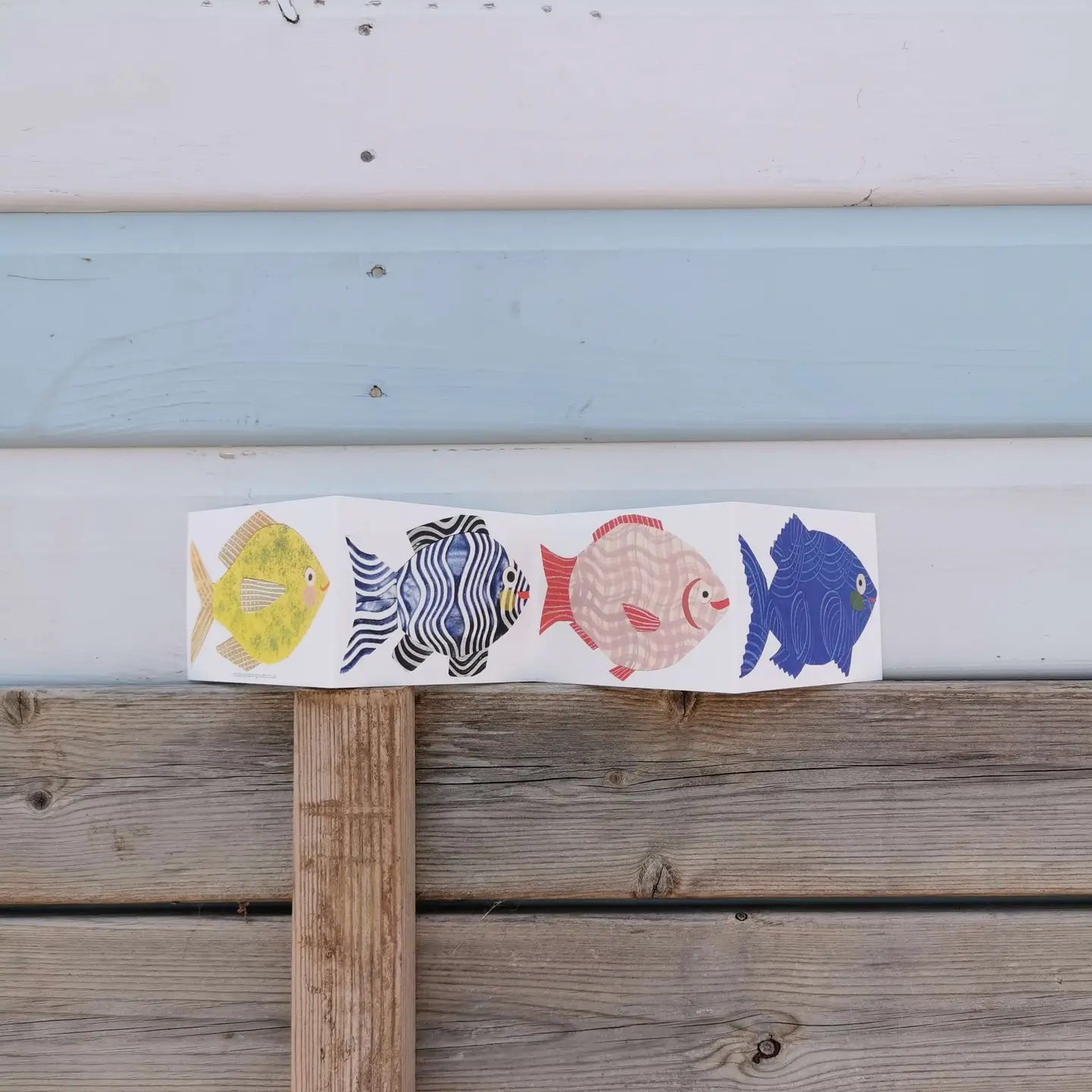 Hadley Paper Goods Fish Concertina Greeting Paper