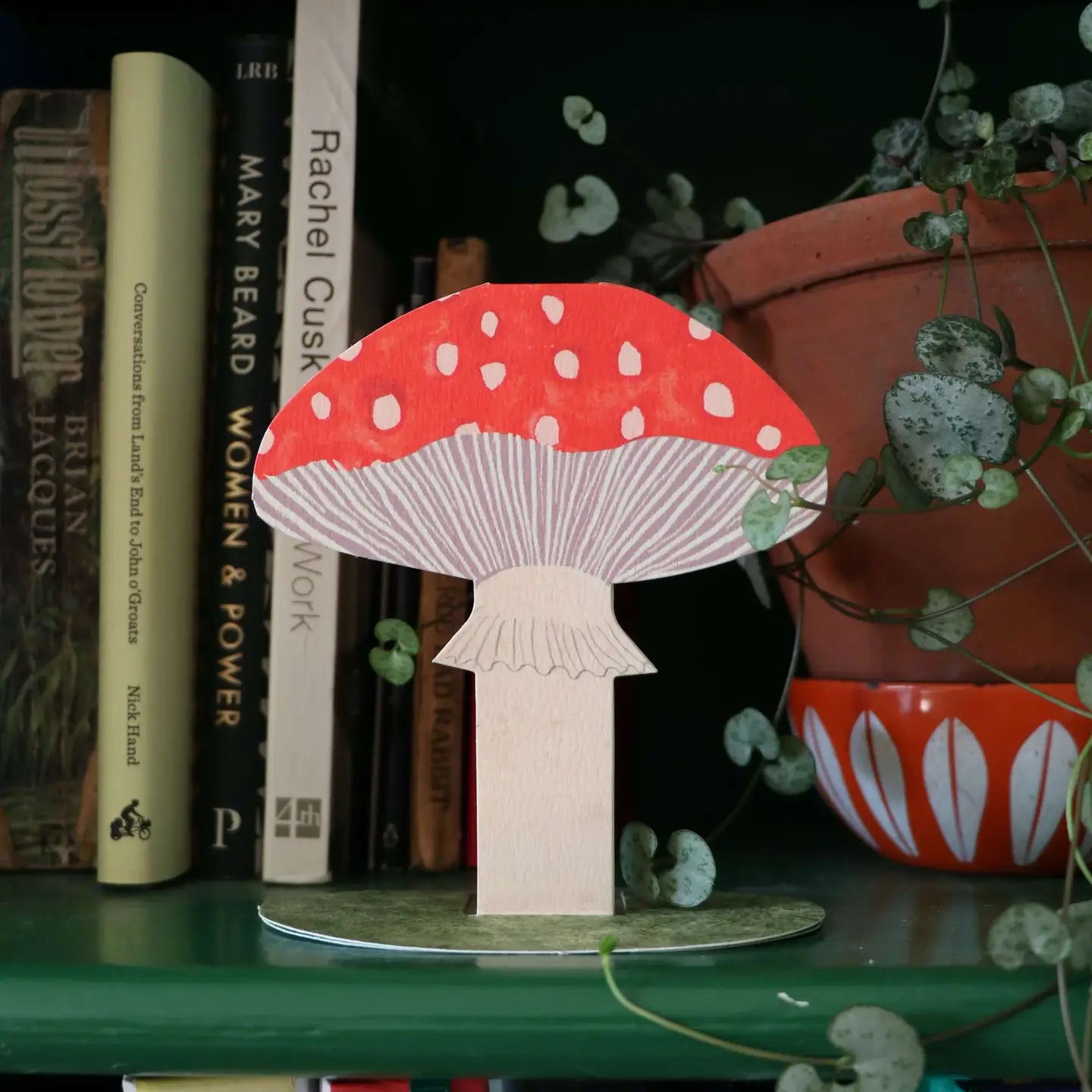 Hadley Paper Goods Red Frilly Mushroom Greeting Card