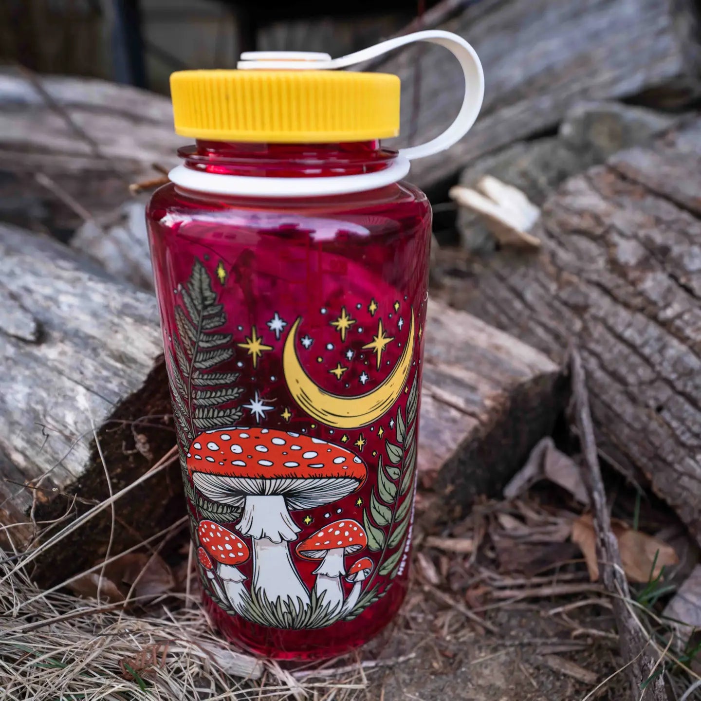 Hey Bear Outdoors Magical Mushrooms 32oz Nalgene Water Bottle