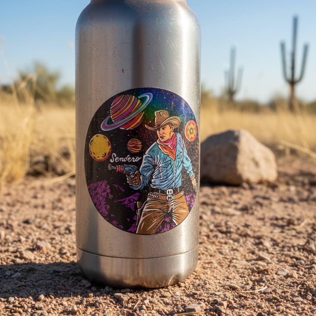 Sendero Provisions Cosmic Cowboy Holographic Sticker
