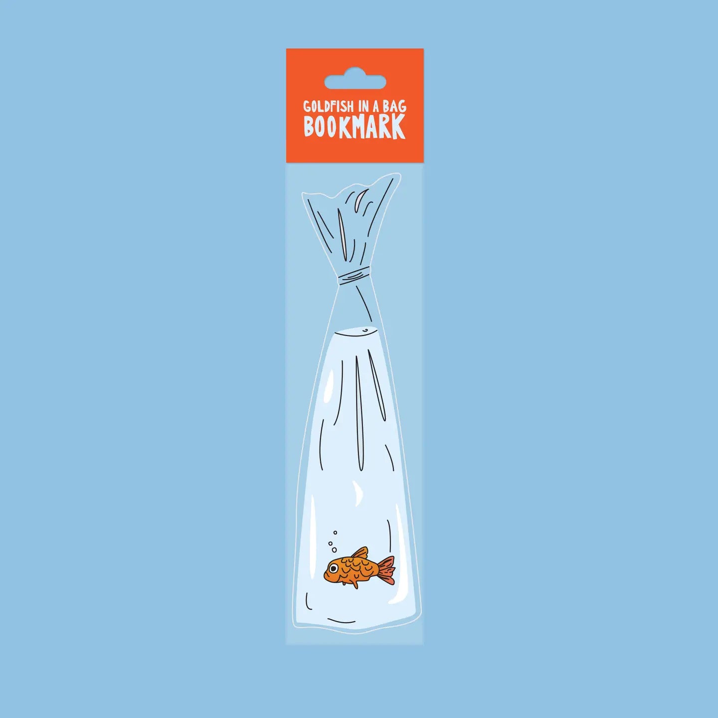 Humdrum Paper Die Cut Lexan Bookmark - Goldfish In A Bag