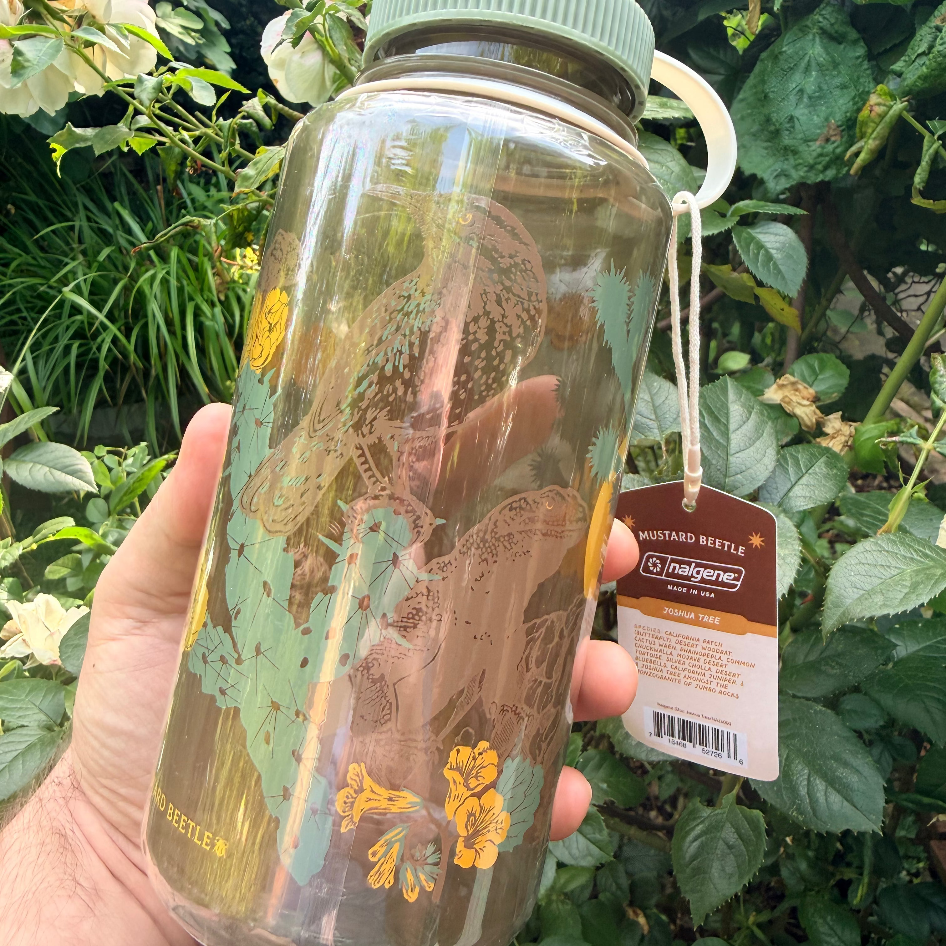 Mustard Beetle Nalgene Water Bottle 32oz: Joshua Tree