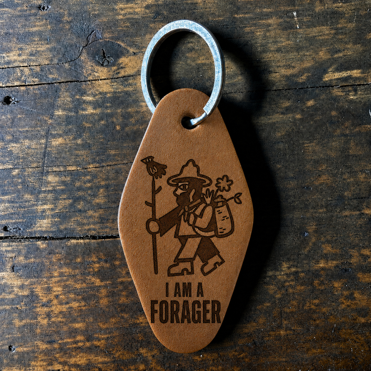 Kjøtt Supply Co Leather Cabin Motel Keyring (Various Designs)