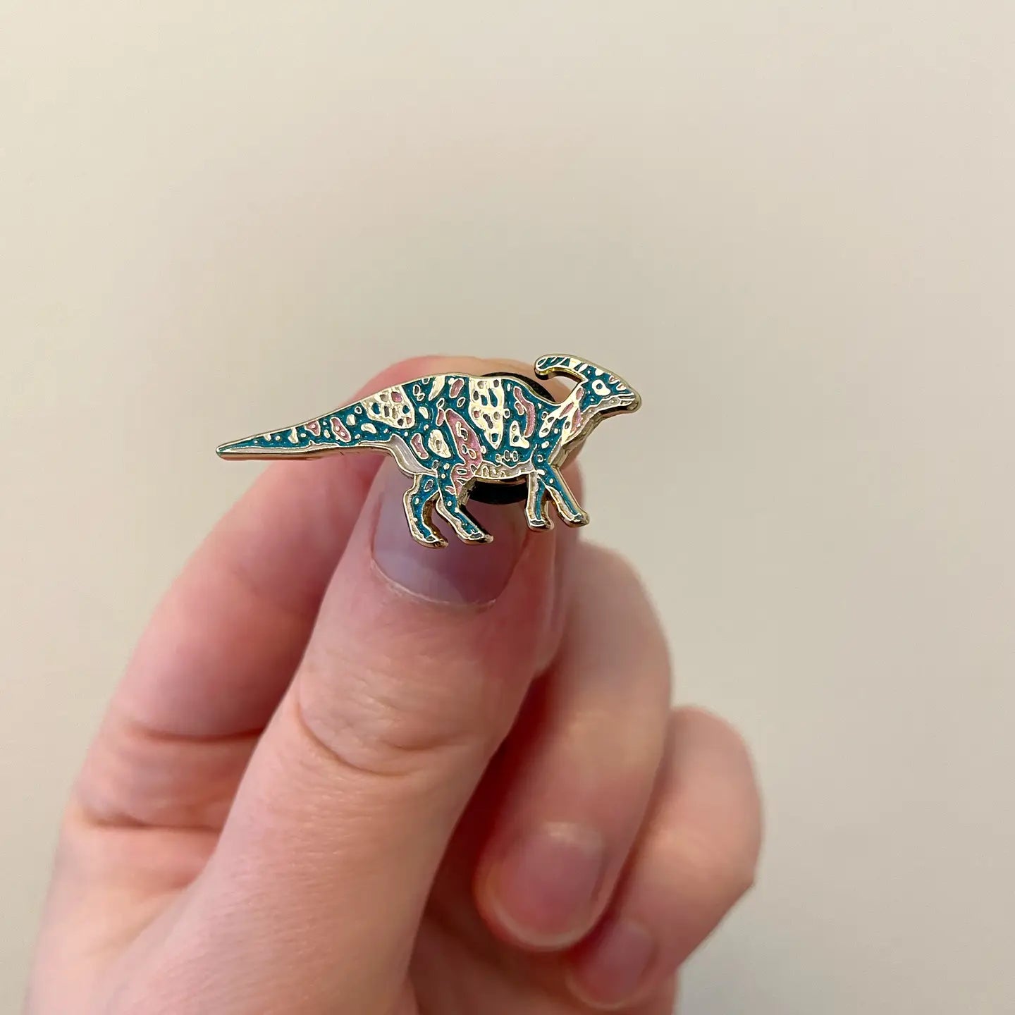 James Barker Parasaurolophus Dinosaur Enamel Pin Badge